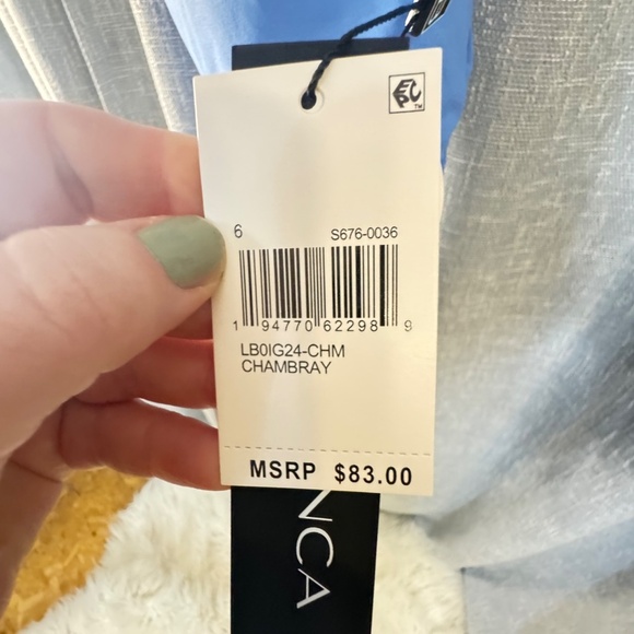 La Blanca Sz 6 Island Goddess Rouched Chambray Mio Blue One Piece Swimsuit NWT - Picture 10 of 10